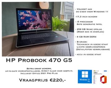 Vlotte Laptop, groot 17,3 inch scherm, Windows 11 & Office21 beschikbaar voor biedingen