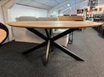 Ovale eettafel 180x100 cm massief mangohout nu 250,-, Ophalen, 100 tot 150 cm, Rj's trading bv, Vijf personen of meer