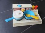 Fisher price fornuis met toebehoren, 7 delig vintage., Ophalen of Verzenden, Gebruikt, Speelset