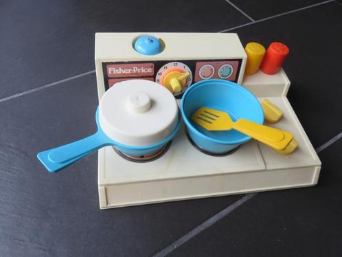 Fisher price fornuis met toebehoren, 7 delig vintage., Kinderen en Baby's, Speelgoed | Fisher-Price, Gebruikt, Speelset, Ophalen of Verzenden