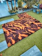 Funky Vintage Space Age Hoogpolig Vloerkleed Tapijt Kleed, Ophalen of Verzenden, Zo goed als nieuw, Rechthoekig, 200 cm of meer