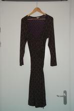 Te koop Jurk WE, vaste wikkeljurk, maat S, bruin, paars geel, WE, Paars, Ophalen of Verzenden, Maat 36 (S)