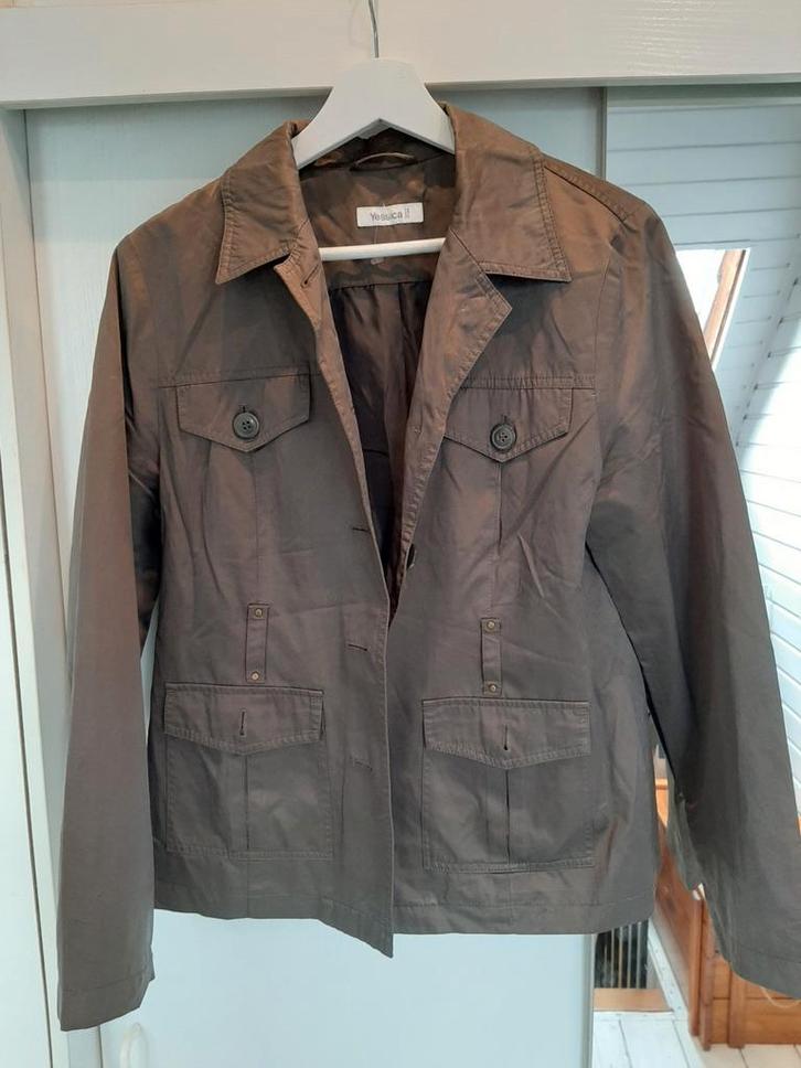 Bruin grijs jas, Kleding | Dames, Jasjes, Kostuums en Pakken, Nieuw, Bruin, Ophalen of Verzenden