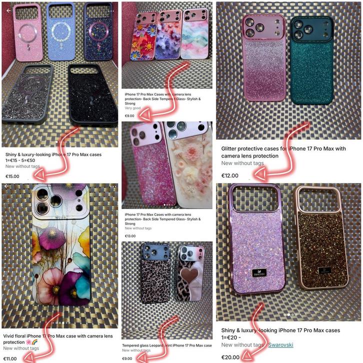 iPhone 17 Pro Max Cases- Prices listed below each case model, Telecommunicatie, Mobiele telefoons | Toebehoren en Onderdelen, Nieuw