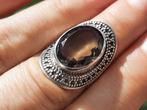 Vanoli - 925 zilveren ring met rookkwarts maat 16, Daiva1973@hotmail.com, Vanoli, Bruin, Amsterdam