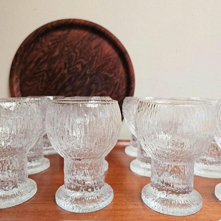 12 stuks Vintage Iittala Kekkerit Wijnglazen Glazen Roemers, Antiek en Kunst, Antiek | Glas en Kristal, Ophalen of Verzenden