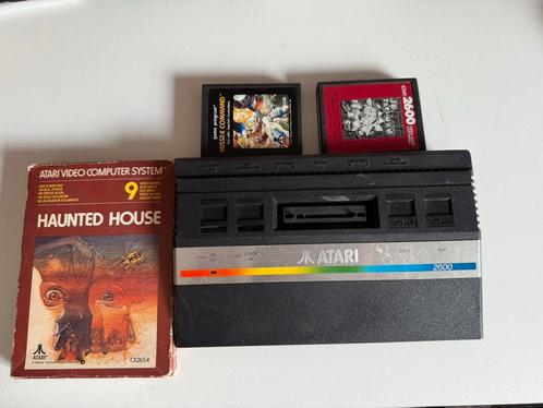 Atari 2600 jr met 3 games, Spelcomputers en Games, Spelcomputers | Atari, Zo goed als nieuw, Atari 2600, Zonder controller, Ophalen