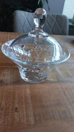 Glazen Bonbonnière / Bonbonschaal met Deksel, Huis en Inrichting, Schaal, Rond, Ophalen of Verzenden, Glas