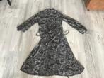 Zwart/wit overslag jurk - Maat S, Zwart, Ophalen of Verzenden, Zo goed als nieuw, Knielengte