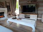 Landelijke massieve opium salontafel, Huis en Inrichting, Tafels | Salontafels, Ophalen, Teakhout, Nieuw, 50 tot 100 cm