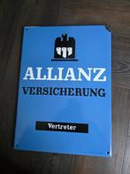 te koop emaille bord Allianz 44 cm lang en 32 cm breedt 1 cm, Ophalen of Verzenden, Zo goed als nieuw, Reclamebord