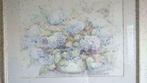 Aquarel van Ellen Kroon.  Gesigneerd  Hortensia`s maten lijs, Ophalen of Verzenden