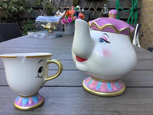 Primark Belle en het Beest theepot en kopje, Verzamelen, Disney, Gebruikt, Servies, Assepoester of Belle, Ophalen of Verzenden