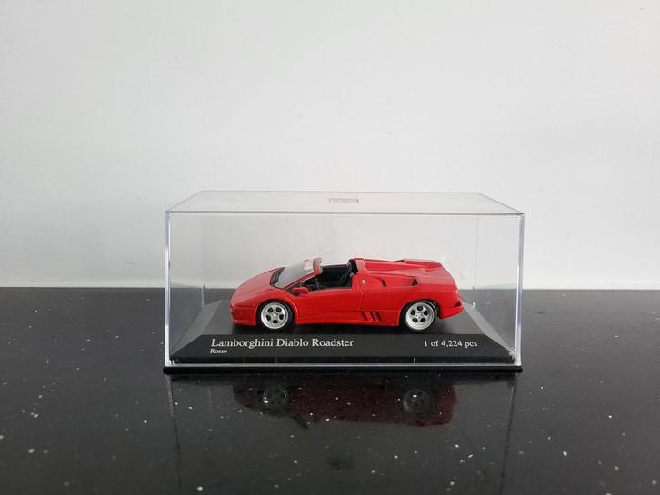 Minichamps 1/43 Lamborghini Diablo Roadster rood, Hobby en Vrije tijd, Modelauto's | 1:43, Nieuw, Auto, MiniChamps, Ophalen of Verzenden