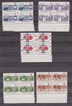 Nederland NVPH nr. 795-799 Postfris in blokken van vier   , Verzenden, Na 1940, Postfris