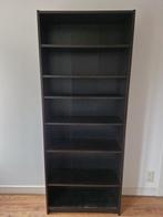 Vier boekenkasten Billy, Ikea, eikenpatroon, zwart-dr.bruin, Ophalen, Met plank(en), Gebruikt, 100 tot 150 cm