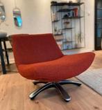 Nieuw gestoffeerd draaifauteuil DYYK coco in boucle stof, Huis en Inrichting, Fauteuils, Ophalen, Zo goed als nieuw, Stof