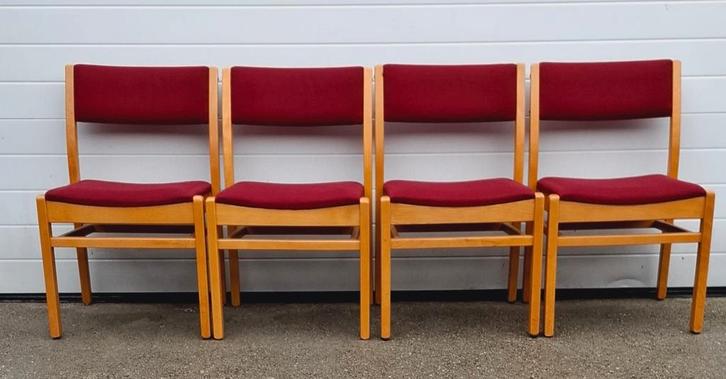 29 x Vintage Deense houten design stoelen cafestoelen bistro, Huis en Inrichting, Stoelen, Zo goed als nieuw, Vijf, Zes of meer stoelen