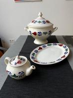 Boerenbont theepotje/vleesschaal/soepterrine, Ophalen, Overige typen, Zo goed als nieuw, Aardewerk