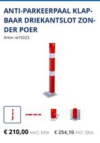 Parkeerpaal klapbaar rood/wit, Ophalen, Nieuw