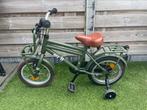 Stoere jongensfiets, 14 inch, inclusief zijwielen, groen, Fietsen en Brommers, Fietsen | Kinderfietsjes, Ophalen, Zijwieltjes