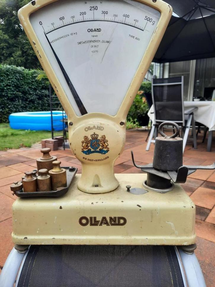 OLLAND WEEGSCHAAL, Antiek en Kunst, Antiek | Gereedschap en Instrumenten, Ophalen