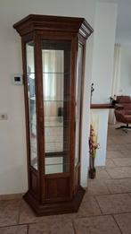 Eiken vitrinekast, Huis en Inrichting, Kasten | Vitrinekasten, Ophalen, 50 tot 100 cm, Zo goed als nieuw, 150 tot 200 cm