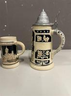 2 bier pullen - Ceramic beer jugs tankards steinds, Verzamelen, Ophalen of Verzenden, Zo goed als nieuw, Overige merken
