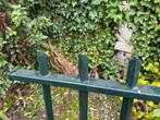 Donkergroen metalen tuinhek - 2,20 meter breed, Tuin en Terras, Tuinhekken en Hekwerk, Ophalen, Gebruikt, IJzer, Tuinhek