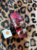 Bracelet Ibiza (outlet) Python Zwart/Rood 20mm, Verzenden, Nieuw, Rood, Zilver