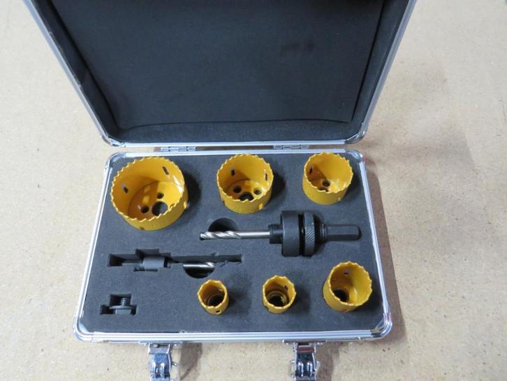 Gatenzaagset 9 delig nieuw in koffer bimetalen, Doe-het-zelf en Verbouw, Gereedschap | Handgereedschap, Nieuw, Ophalen of Verzenden