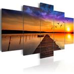468 Steiger Sunset 5 Luik Canvas Schilderij 200x100cm Nieuw, Nieuw, 125 cm of meer, Ophalen of Verzenden, Schilderij