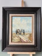 Schilderij Schelpenvisser op strand, gesigneerd C. Quax doek, Antiek en Kunst, Kunst | Schilderijen | Klassiek, Ophalen