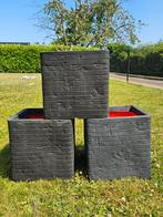 Capi bloembakken AANBIEDING antraciet streep 55% korting, Tuin, Kunststof, Capi, Capi