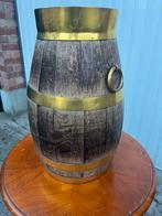 Mooie houten ton met koper beslagen, Antiek en Kunst, Ophalen