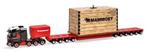 Herpa Mercedes Benz Actros SLT + kist Mammoet (NL) 1:87, Hobby en Vrije tijd, Modelauto's | 1:87, Verzenden, Nieuw, Bus of Vrachtwagen
