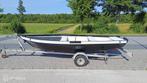 Polyester Punter met Kantel Boottrailer, Geen motor, Gebruikt, Tot 10 pk, 3 tot 6 meter