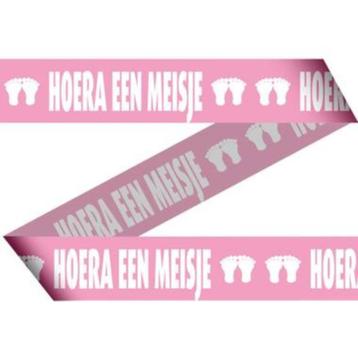 Party tape – afzetlint – hoera een meisje – 07243 beschikbaar voor biedingen