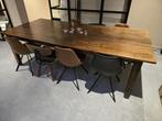 Massief Houten Eettafel, Huis en Inrichting, Tafels | Eettafels, Ophalen, 100 tot 150 cm, 200 cm of meer, Zo goed als nieuw