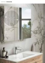 WAVEDESIGN SONIA SPIEGELKAST 100 CM 2 DEUREN ALU LOOK 584509, Spiegelkast, Nieuw, Minder dan 25 cm, Minder dan 100 cm