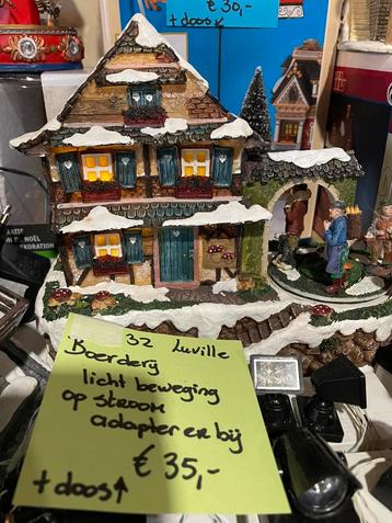 Kerstdorp huisjes trolly poppetjes enz oa lemax Luville enz beschikbaar voor biedingen