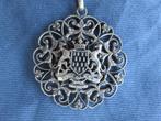 Zilveren ketting met wapen hanger van Bretagne - 20e eeuw, Sieraden, Tassen en Uiterlijk, Ophalen of Verzenden, Gebruikt, Zilver