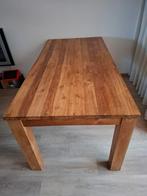 Houten Eettafel - Robuust en Stijlvol, Ophalen, Gebruikt, 100 tot 150 cm, Teakhout