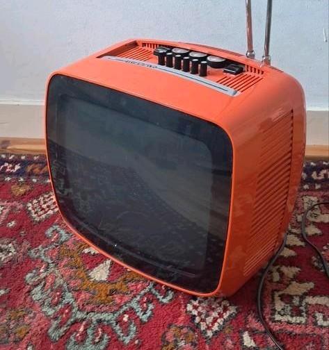 Vintage Indesit T12 Oranje TV - Jaren 70, Audio, Tv en Foto, Vintage Televisies, Gebruikt, Minder dan 40 cm, Overige merken, Ophalen