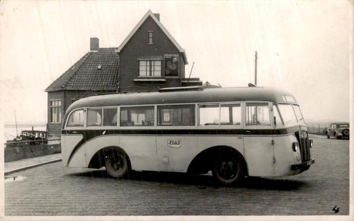 Wieldrecht Dordrecht - Veer - Fotokaart - Bus - Edad, Verzamelen, Ansichtkaarten | Nederland, Ongelopen, Zuid-Holland, Voor 1920