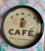 Super mooie dienblad Paris Cafe, Ophalen, Gebruikt, Rond