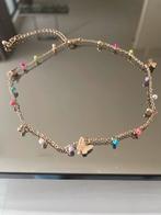Ketting met vlinders en gekleurde kraaltjes, Sieraden, Tassen en Uiterlijk, Kettingen, Overige materialen, Verstelbaar, Ophalen of Verzenden