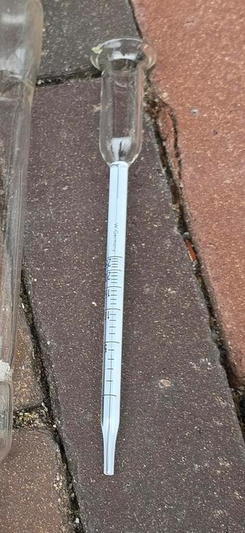 Antieke Glazen Alcohol Tester Alcohol Thermometer beschikbaar voor biedingen