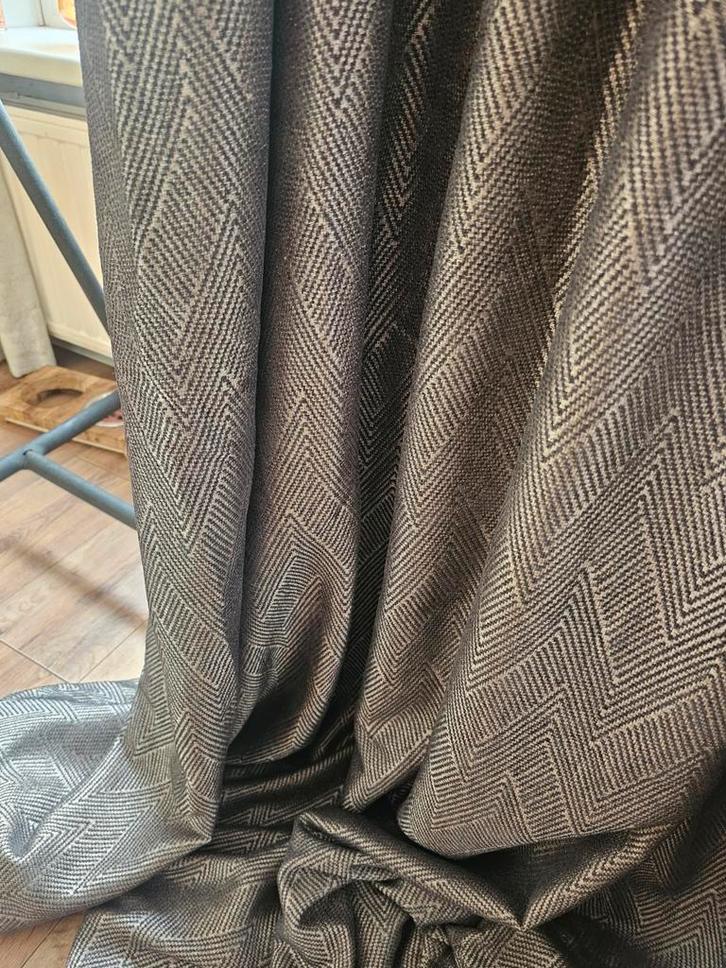 Gordijnen 255 hoog V59, Huis en Inrichting, Stoffering | Gordijnen en Lamellen, Nieuw, 200 cm of meer, 200 cm of meer, Beige, Bruin