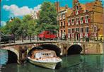 Q748 Gelopen ansichtkaart amsterdam voorburgwal, Verzenden, 1980 tot heden, Gelopen, Noord-Holland